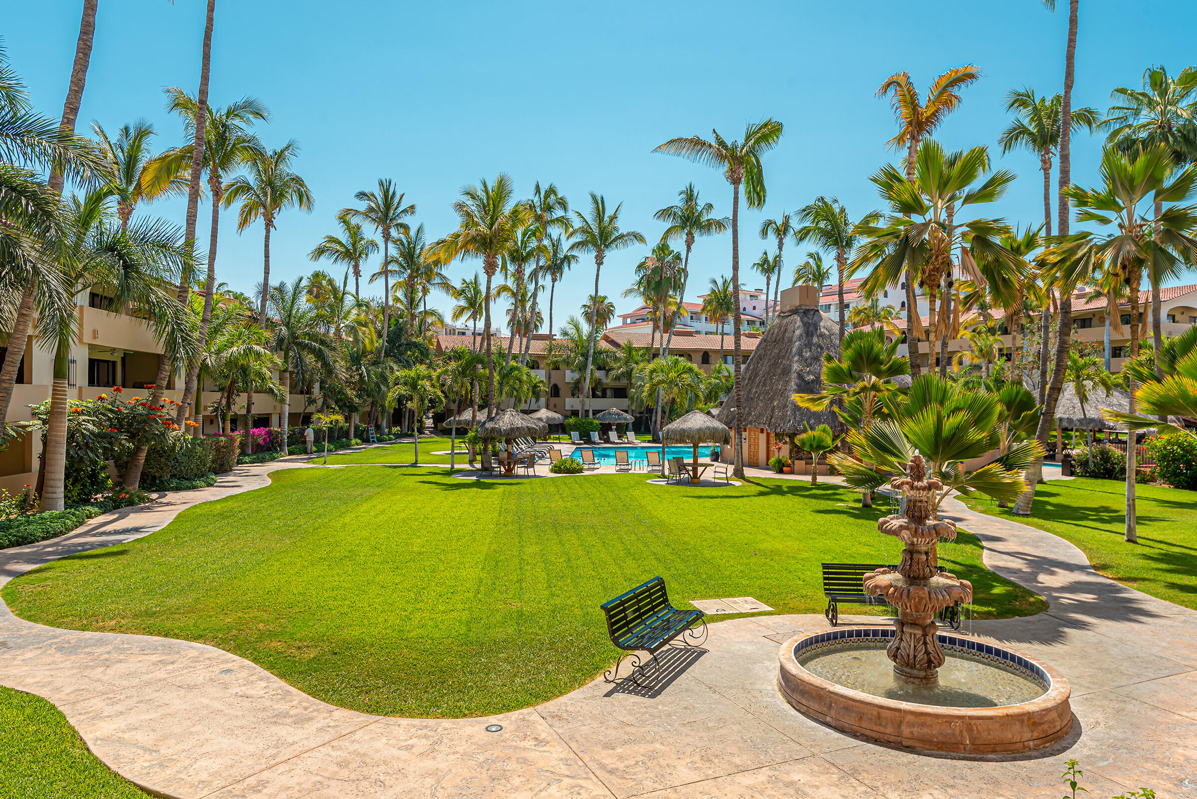 Los Cabos Vista Mare Condo for sale at Vista Mare, Cabo San Lucas, located on the third level within a private residential community in the Sunset area, one of Cabo's fastest-growing zones. Enjoy a peaceful setting just minutes from downtown, the Marina, restaurants, cafés, shops, supermarkets, and entertainment. This unit offers 111.15 m² total, including 97.65 m² of air-conditioned interior space and a 13.5 m² private terrace. It features 2 bedrooms, 2 full bathrooms, living and dining areas, an equipped kitchen, A/C, and 1 underground parking space. Vista Mare offers a gym, 2 pools, jacuzzi, and firepit social area. Ready for delivery. Price: – Camino del Parque, Cabo San Lucas, BS