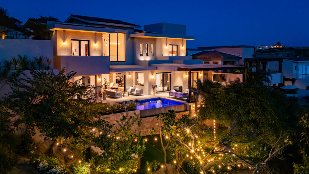 Los Cabos Los Valles Sophisticated and solidly built, this 5,588 sq.ft. estate in Club Campestre offers luxury living with exceptional construction quality rarely found in Los Cabos. Residents enjoy exclusive access to a private beach club and world-class golf course, all just minutes from San Jose vibrant dining and culture. The home features 4 ensuite bedrooms, a 3-stop elevator, and a Generac backup system. Entertain in style with a chef's kitchen, wine room with Tzalam wood cabinetry, and an outdoor BBQ area with fire pit. Relax by the heated pool or on the Jacuzzi terrace with partial ocean – LA CIMA 10, San Jose del Cabo, San Jose del Cabo, BS
