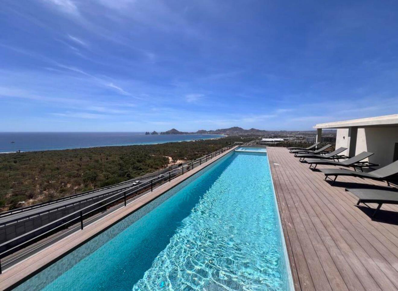 Los Cabos Torre Catalina Discover unparalleled luxury in this exquisite Penthouse overlooking the iconic Cabo San Lucas arch. Located in Tezal, just moments away from pristine beaches, world-class dining, and vibrant nightlife, this residence offers the perfect blend of privacy and proximity to all that Cabo San Lucas has to offer. Every detail of this Penthouse exudes sophistication and elegance, from its immaculate interior decor to its state-of-the-art amenities. Designed for both relaxation and entertainment, the spacious living areas flow seamlessly onto expansive terraces, where you can savor the spectacular unsets over the Sea of Cortez. – Tourist Corridor, Cabo Corridor, BS